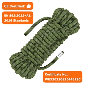 AOLEBA 10.5mm Static Climbing Rope for Outdoor Adventures