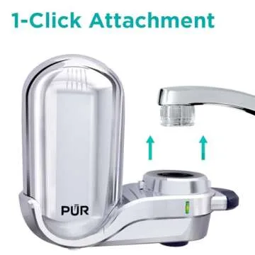 PUR PLUS Chrome Faucet Mount Water Filter - Great-Tasting Water