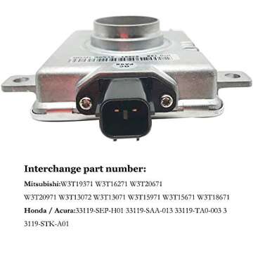 W3T19371 Xenon Headlight Ballast with Igniter and D2S Bulb for 2006-2014 Acura 2004-2014 Honda 2007-2014 Mazda 2007-2012 Mitsubishi W3T15671 W3T16271 W3T20971