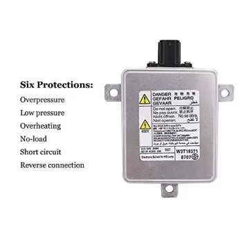 W3T19371 Xenon Headlight Ballast with Igniter and D2S Bulb for 2006-2014 Acura 2004-2014 Honda 2007-2014 Mazda 2007-2012 Mitsubishi W3T15671 W3T16271 W3T20971