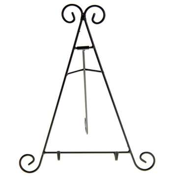 PowerTRC 12" Iron Display Stand for Holding Pictures, Books, Plates, Art, and More