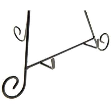 PowerTRC 12" Iron Display Stand for Holding Pictures, Books, Plates, Art, and More