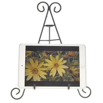 PowerTRC 12" Iron Display Stand for Holding Pictures, Books, Plates, Art, and More