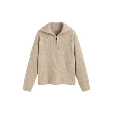CIDER Trendy Quarter Zip Pullover Sweater for Women