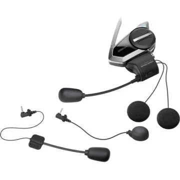 Sena 50S Motorcycle Jog Dial Communication Bluetooth Headset w/Sound by Harman Kardon Integrated Mesh Intercom System Premium Microphone & Speakers, Single