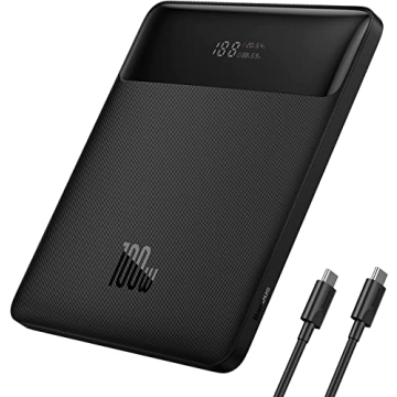 Baseus Laptop Power Bank - 100W Blade USB C Portable Charger, 20000mAh