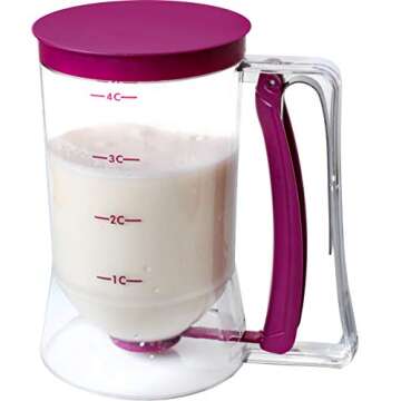 Pancake Cupcake Batter Dispenser Tool - Pancake Batter Dispenser Cupcakes Muffins & Waffles – Batt...