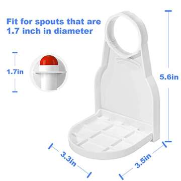 [2 Pack] Laundry Detergent Cup Holder, Laundry Detergent Holderr for Most Economic Sized Bottles, No More Leaks or Mess for Laundry Room Organization…