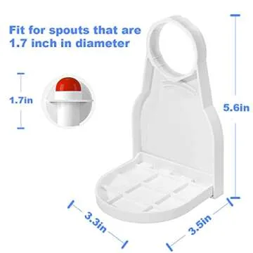 [2 Pack] Laundry Detergent Cup Holder, Laundry Detergent Holderr for Most Economic Sized Bottles, No More Leaks or Mess for Laundry Room Organization…