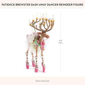 MACKENZIE-CHILDS Patience Brewster Dash Away Figurine, Christmas Home Decor, Dancer Reindeer