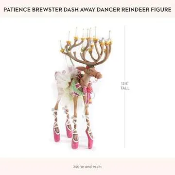 MACKENZIE-CHILDS Patience Brewster Dash Away Figurine, Christmas Home Decor, Dancer Reindeer