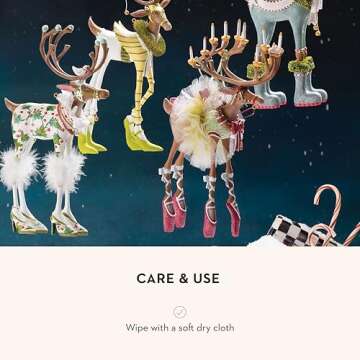 MACKENZIE-CHILDS Patience Brewster Dash Away Figurine, Christmas Home Decor, Dancer Reindeer