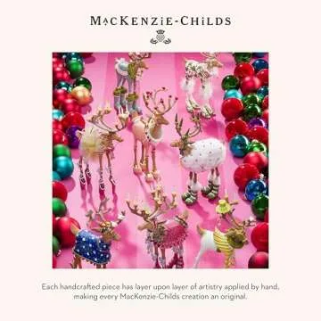 MACKENZIE-CHILDS Patience Brewster Dash Away Figurine, Christmas Home Decor, Dancer Reindeer