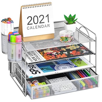 Marbrasse 4-Tier Mesh File Organizer - Stylish and Functional