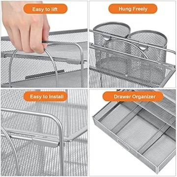 Marbrasse 4-Tier Mesh File Organizer - Stylish and Functional