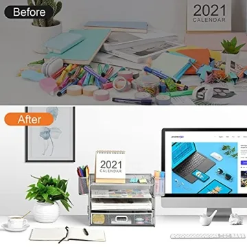 Marbrasse 4-Tier Mesh File Organizer - Stylish and Functional