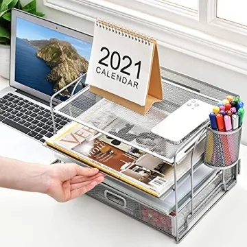 Marbrasse 4-Tier Mesh File Organizer - Stylish and Functional