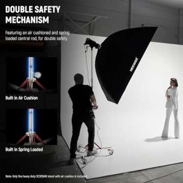 NEEWER 10ft Heavy Duty Light Stand with Wheels