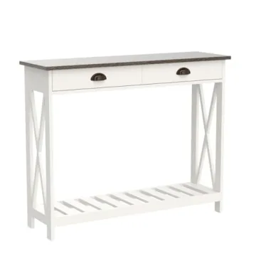 ChooChoo Farmhouse Console Table with Drawer for Entryway