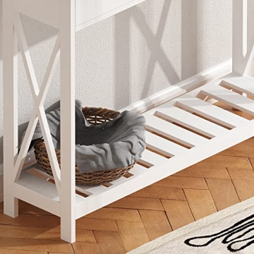 ChooChoo Farmhouse Console Table with Drawer for Entryway