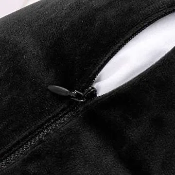 NiNi ALL Decorative Throw Pillow Covers Pack of 2 Velvet Throw Pillow Cases for Couch Pillows Cover Bedroom Living Room Outdoor, Pillow Covers 20x20 Inch Black