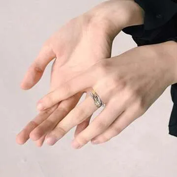 Dorriss Ring for Women Cable Nail Rings Open Stackable Adjustable Cubic Zirconia Vintage Designer Fashion Jewelry Girlfriend Wife Mom