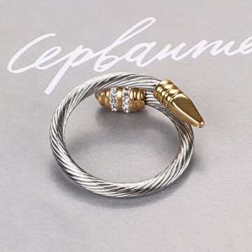 Dorriss Ring for Women Cable Nail Rings Open Stackable Adjustable Cubic Zirconia Vintage Designer Fashion Jewelry Girlfriend Wife Mom