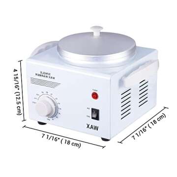 AW Portable Single Hot Wax Warmer Electric Heater Salon Facial Skin Hair Removal Spa Home with 50PCS Wood Sticks Cover Bracket