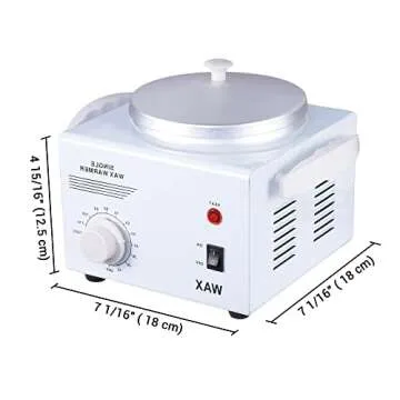 AW Portable Single Hot Wax Warmer Electric Heater Salon Facial Skin Hair Removal Spa Home with 50PCS Wood Sticks Cover Bracket