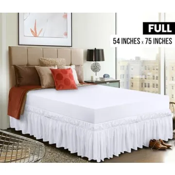 Utopia Bedding Full Elastic Bed Ruffle with Easy Wrap Design