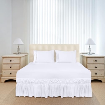 Utopia Bedding Full Elastic Bed Ruffle with Easy Wrap Design