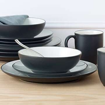 Noritake Colorwave Graphite-4 Piece Place Setting, graphite-8034-04G