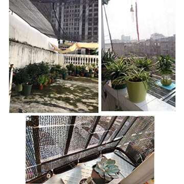 winemana 40% Black Shade Cloth, 20 x 20 FT Durable Mesh Tarp with Grommets, Resistant Garden Sun Shade Netting, Shading Antifreezing for Pergola, Greenhouse, Plants Growing, Chicken Coop