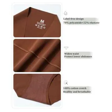 LEVAO High Waist Seamless Underwear for Women No Show Panties Full Coverage Brief Comfortable Underwear Multi Pack S-XXL