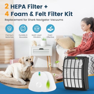 Colorfullife Shark Vacuum Replacement Filters for Enhanced Cleaning