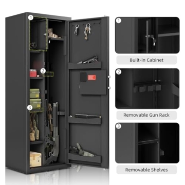 KAER 8-12 Gun Safe with Electronic Lock and Storage