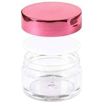 Stylish 20g Rose Gold Acrylic Jars for Cosmetics and Crafts