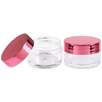 Stylish 20g Rose Gold Acrylic Jars for Cosmetics and Crafts
