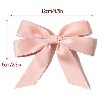 Furling Pompoms Hair Accessories: Pink Ribbons, Bows Barrettes, and Alligator Clips for Girls and Wo...