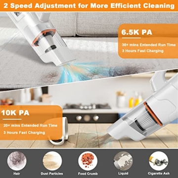 Wapasoo Handheld Vacuum Cleaner - Lightweight Cordless Cleaner