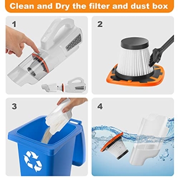 Wapasoo Handheld Vacuum Cleaner - Lightweight Cordless Cleaner