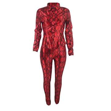 Chic ECDAHICC Snakeskin Print Women's 2 Piece Outfit