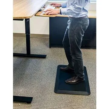 Standee Anti Fatigue Standing Mat, Padded Floor Mats for Standing- Thick for Support and Comfort, 20 x 30 x 7/8 in. - Designed for Office, Kitchen, Home or Cashier use- Ergonomic and Anti Stress Mat
