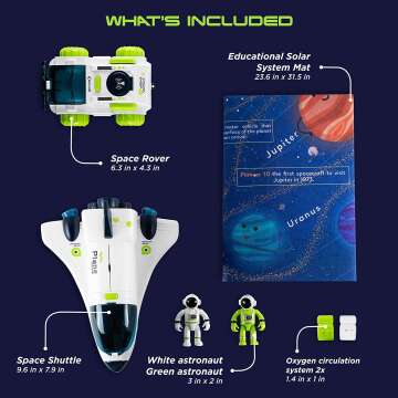 Space Toys for Kids Rocket Ship and Shuttle Playset