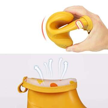 Toddler Rain Boots Baby Rain Boots Short rain boots for toddler Easy-on Lightweight and Waterproof