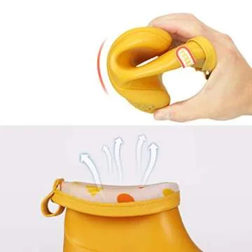 Toddler Rain Boots Baby Rain Boots Short rain boots for toddler Easy-on Lightweight and Waterproof