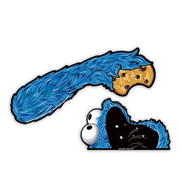 WiperTags Me Love Cookies Monster with Decal for Rear Vehicle Wipers