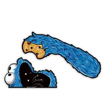 WiperTags Me Love Cookies Monster with Decal for Rear Vehicle Wipers