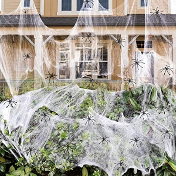 Halloween Spider Webs Decorations with 150 Fake Spiders