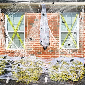 Halloween Spider Webs Decorations with 150 Fake Spiders